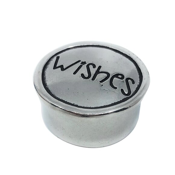 Handmade Crafted Pewter Wish Tiny Trinket Box Perfect Keepsakes Jewelry - Picture 1 of 3
